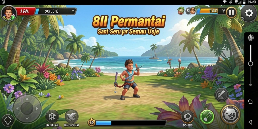 Tampilan gameplay menarik dari 8II yang penuh warna.