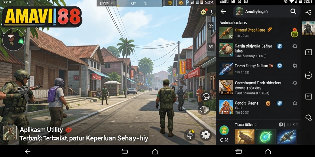 Screenshot AMAVI88 menunjukkan antarmuka yang sederhana dan efektif.