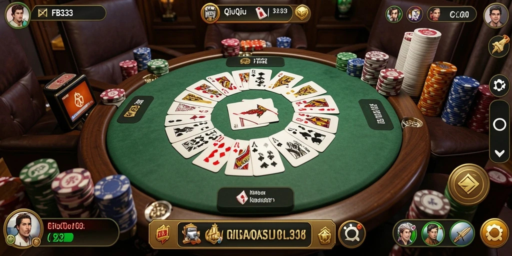 Tangkapan layar FB333 menampilkan gameplay seru QiuQiu.