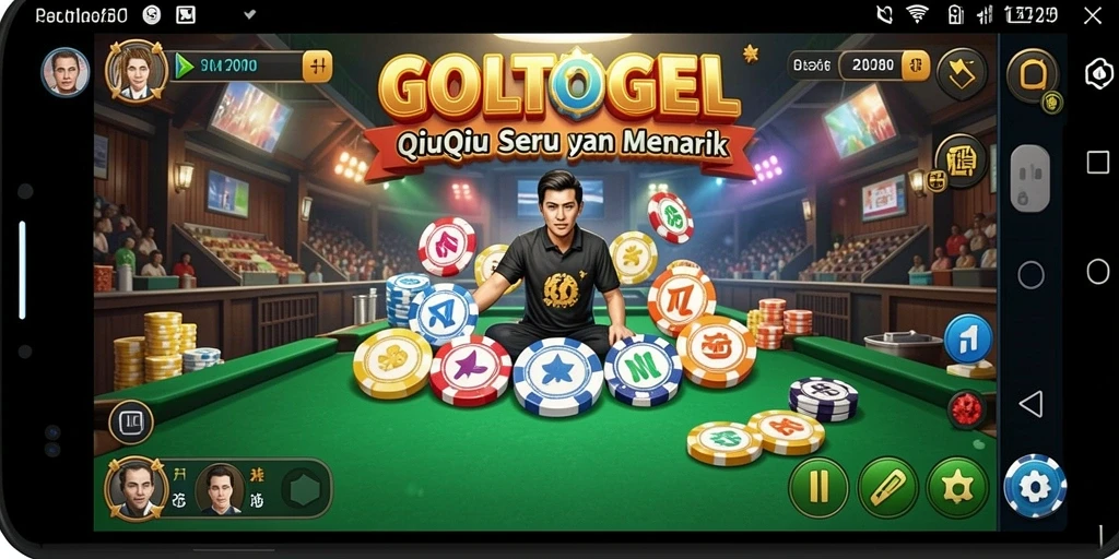 Tangkapan layar gameplay GOLTOGEL menunjukkan momen menegangkan dalam QiuQiu.