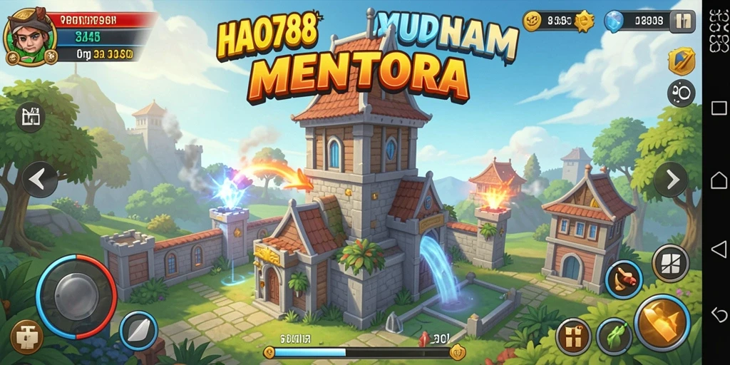 Gameplay menara pertahanan yang intens di HAO788.