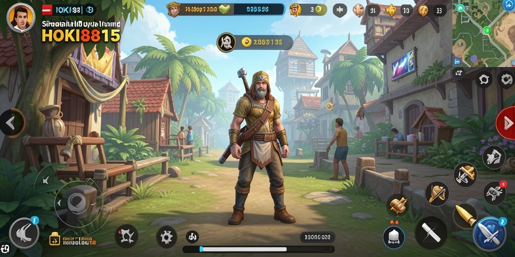 Screenshot gameplay HOKI8815 menampilkan desain rumah yang menarik.