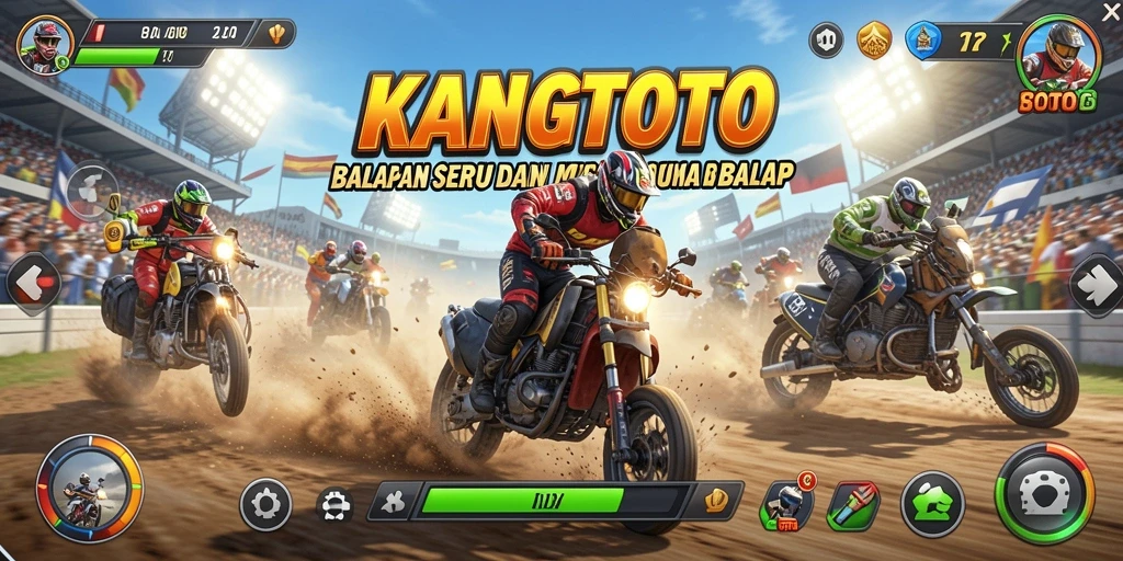 Tampilan menegangkan dari balapan KANGTOTO yang mendebarkan.