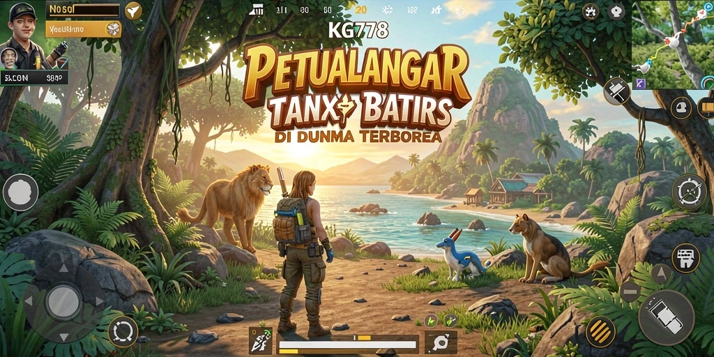 Screenshot KG778 menampilkan karakter utama menjelajahi dunia yang indah dan interaktif.