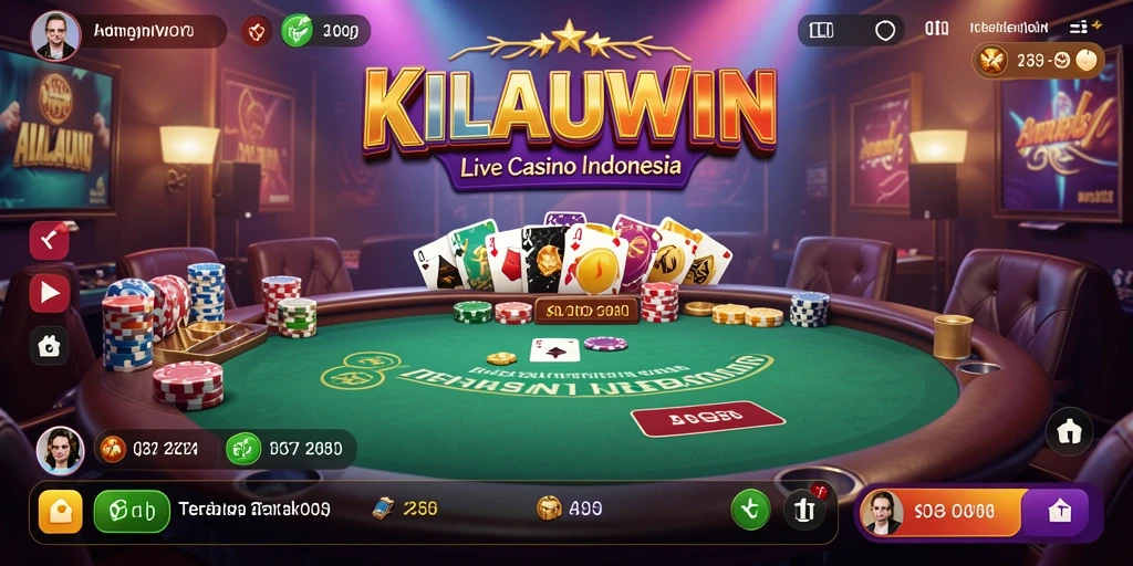 Tampilan gameplay KILAUWIN dengan dealer langsung yang profesional.