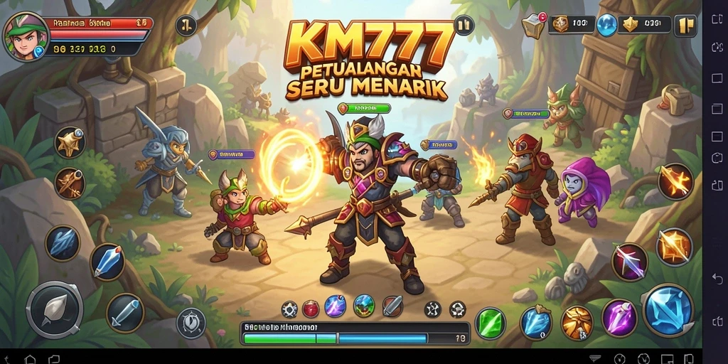 Screenshot gameplay KM777 menampilkan aksi seru dalam dunia RPG.