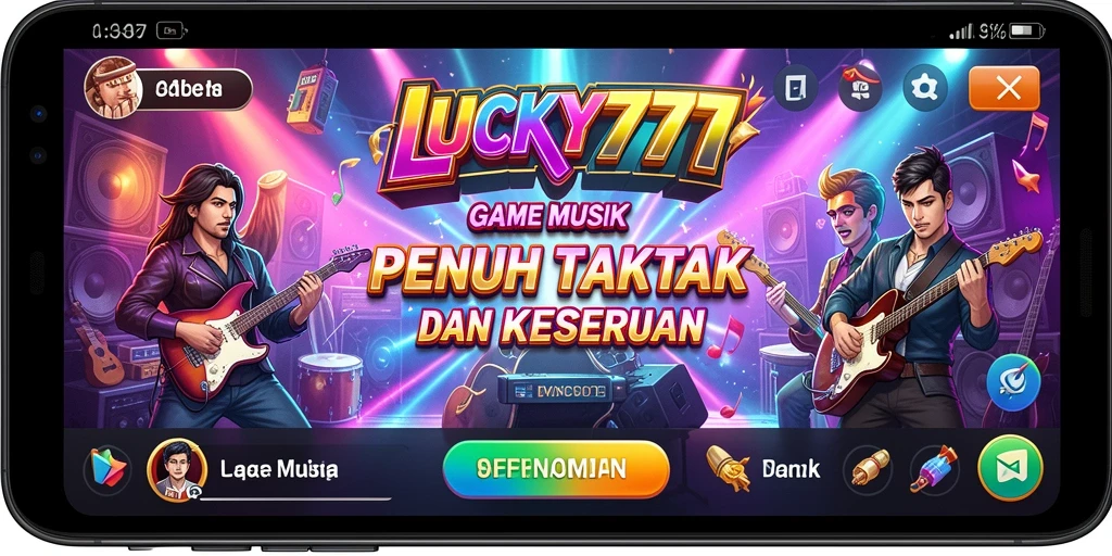 Screenshot gameplay <strong>LUCKY777</strong> yang menampilkan keseruan bermain musik.