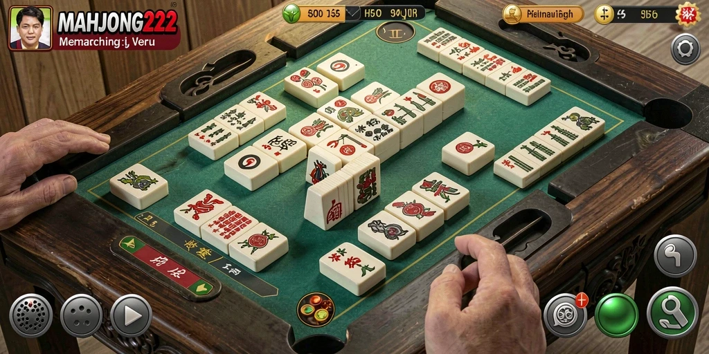 Screenshot gameplay <strong>MAHJONG222</strong> yang menampilkan suasana memancing yang menegangkan.
