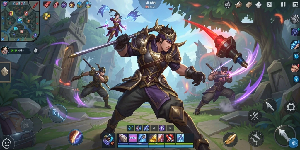 Tampilan seru dari gameplay MLBB8 saat dalam pertarungan aksi.