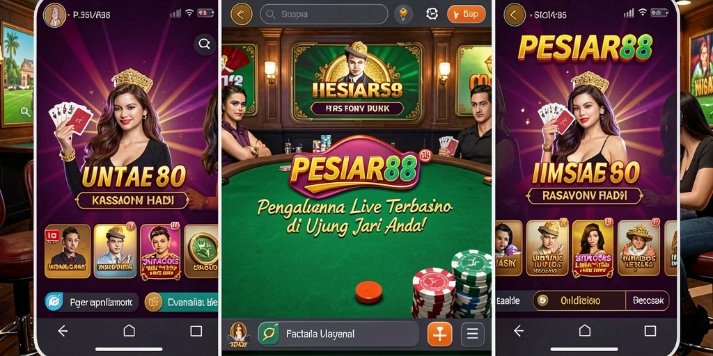 Tampilan gameplay PESIAR88 menampilkan dealer profesional dan suasana kasino yang hidup.