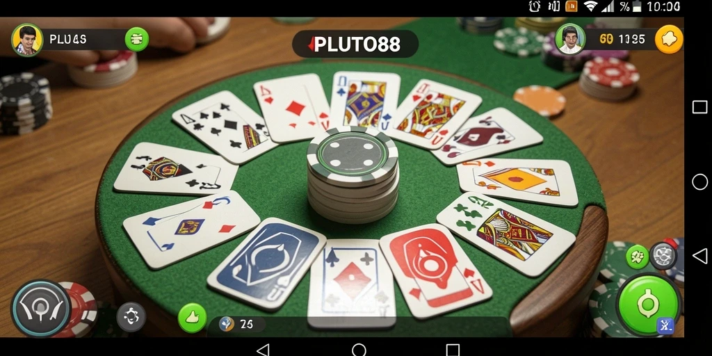 Screenshot gameplay <strong>PLUTO88</strong> yang menampilkan keseruan permainan Gaple.