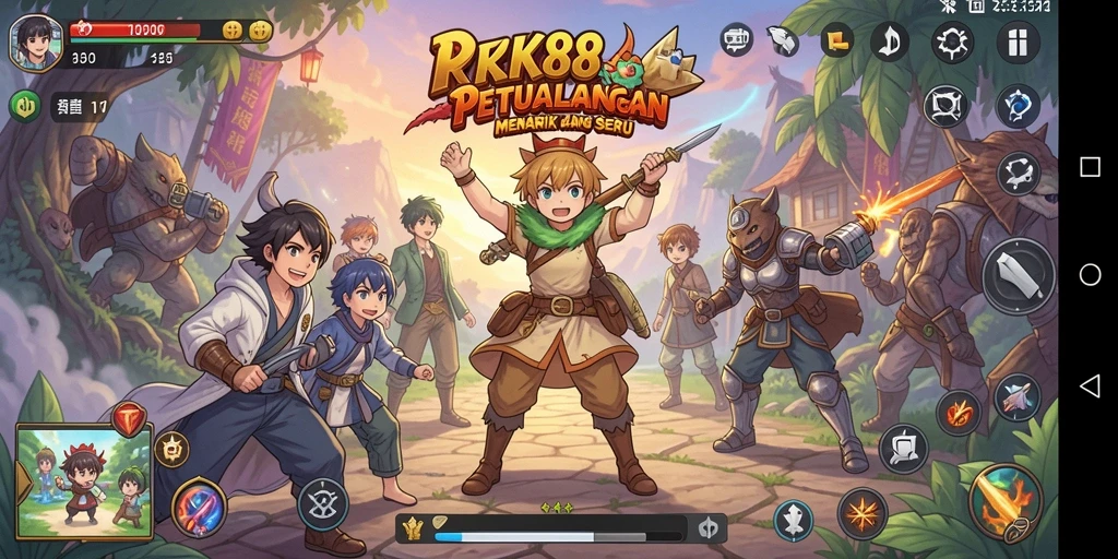 Gameplay seru dengan karakter anime yang menarik.