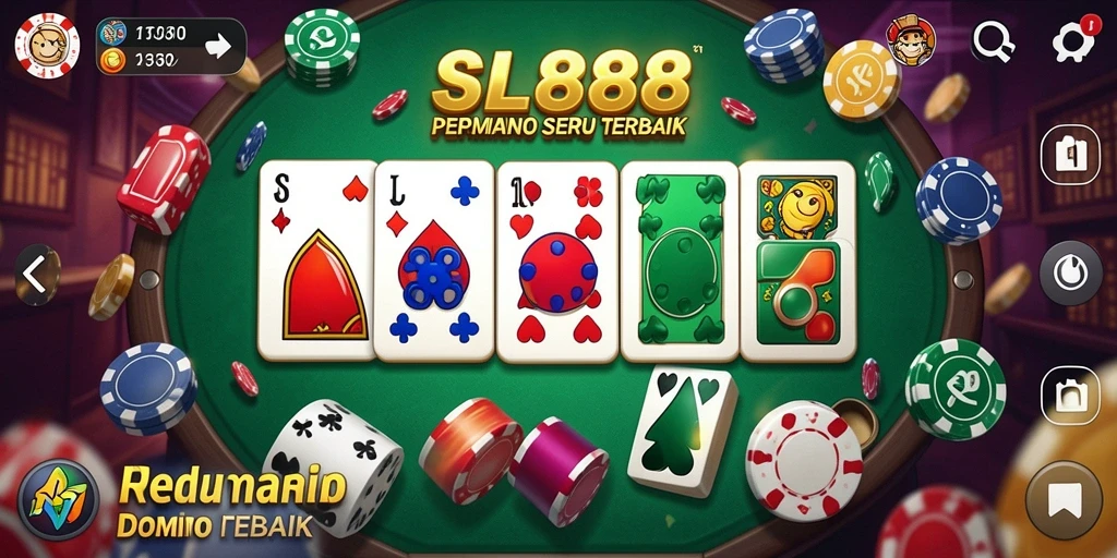 Tampilan gameplay seru dan menarik di SL888 dengan permainan Domino.