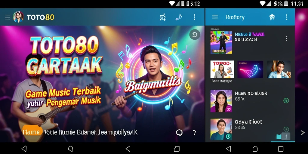Tampilan screenshot game TOTO80 dengan gameplay musik yang menarik.