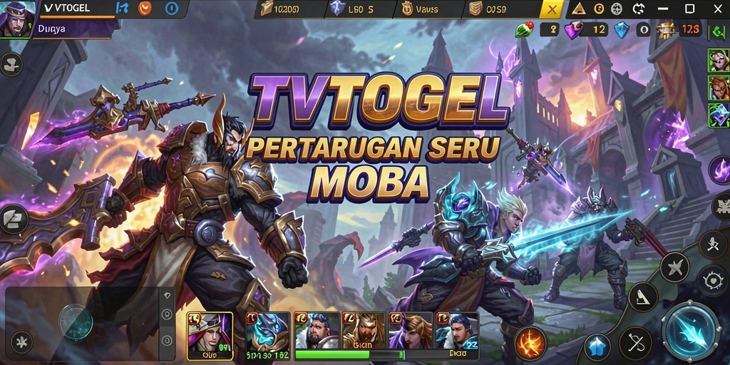 Tampilan seru pertandingan di <strong>TVTOGEL</strong> dengan aksi MOBA yang mendebarkan.